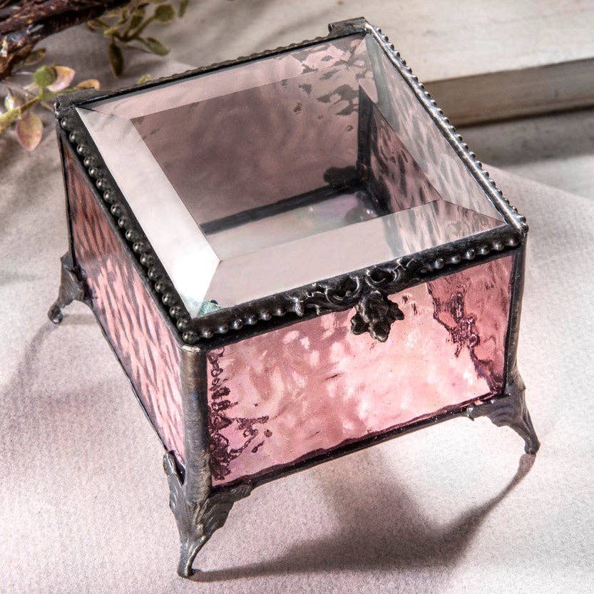 Box 903 Pink Rose Glass Box