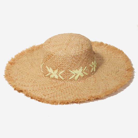 Natural Raffia Weave Sun Hat: YE