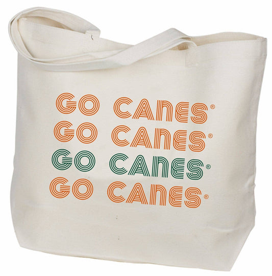 Retro Canvas Tote Bag - Miami