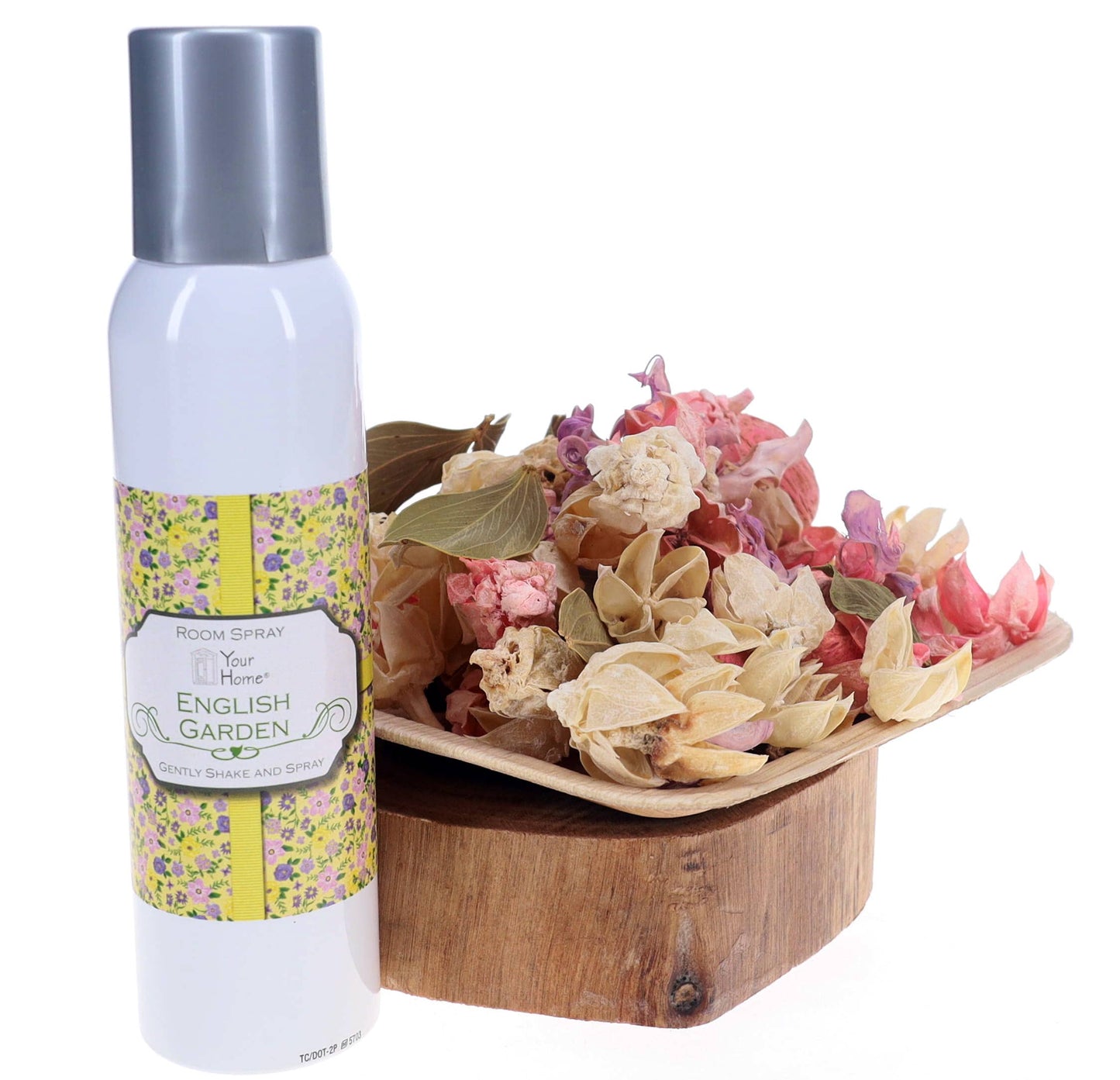 English Garden Decorative Scented Set: Potpourri + Room Spray Seasonal: