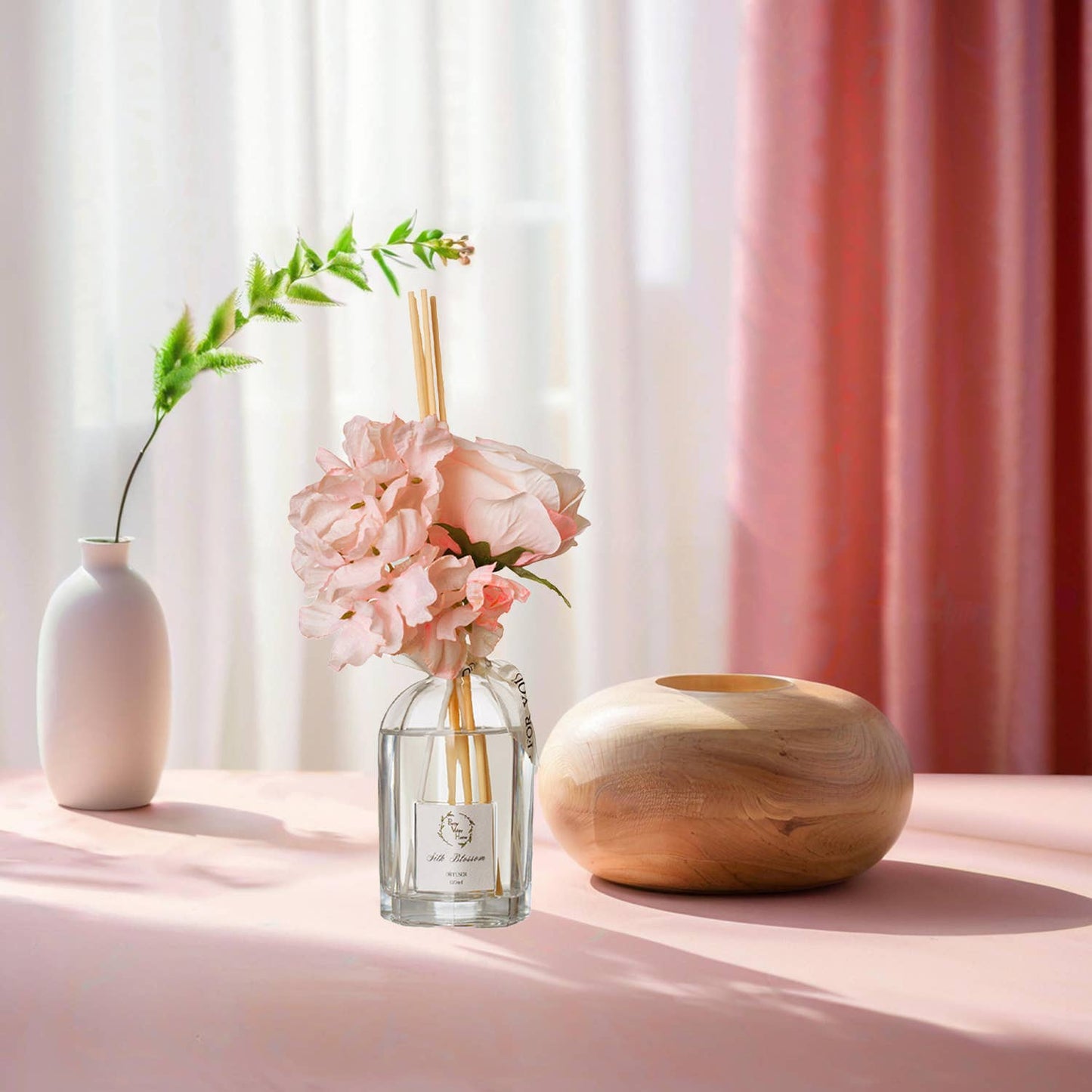 Reed Diffuser Sets Faux Flowers 120Ml / 4.05 FL oz - Fleur d’ Jardin: Fleur d’ Jardin