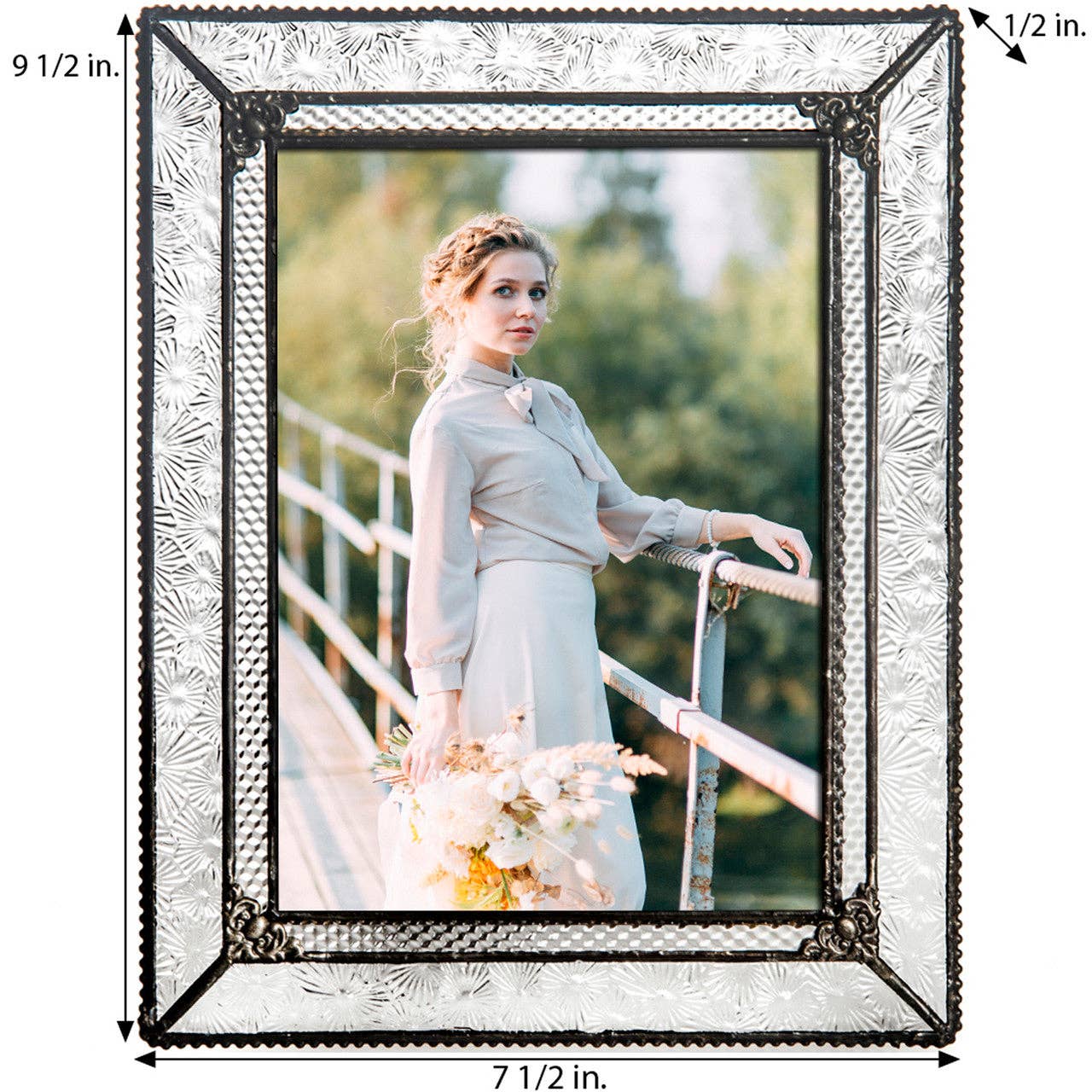Florentine Vintage Glass Frame 4x4