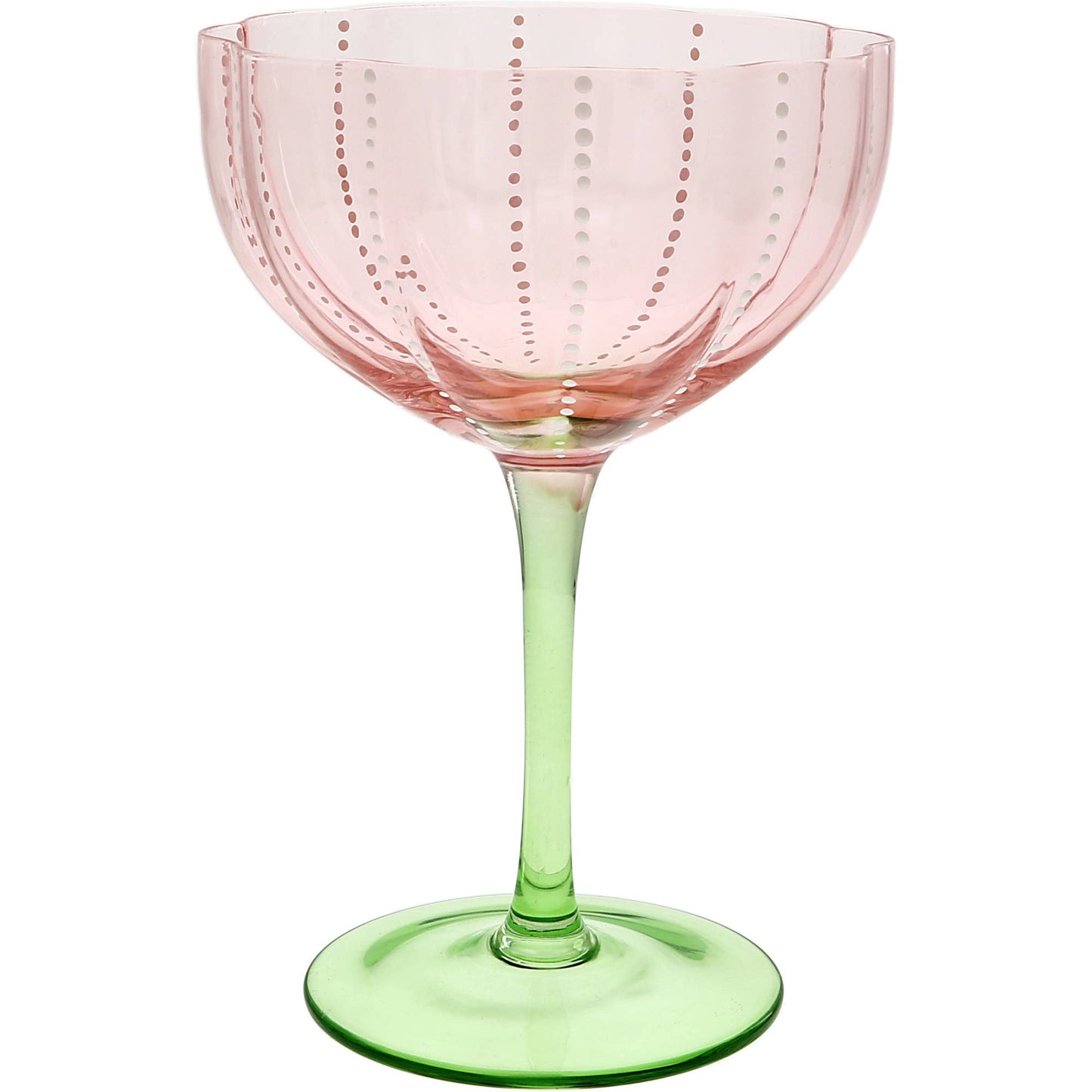 Mom - 12 oz Stemmed Pink Glass
