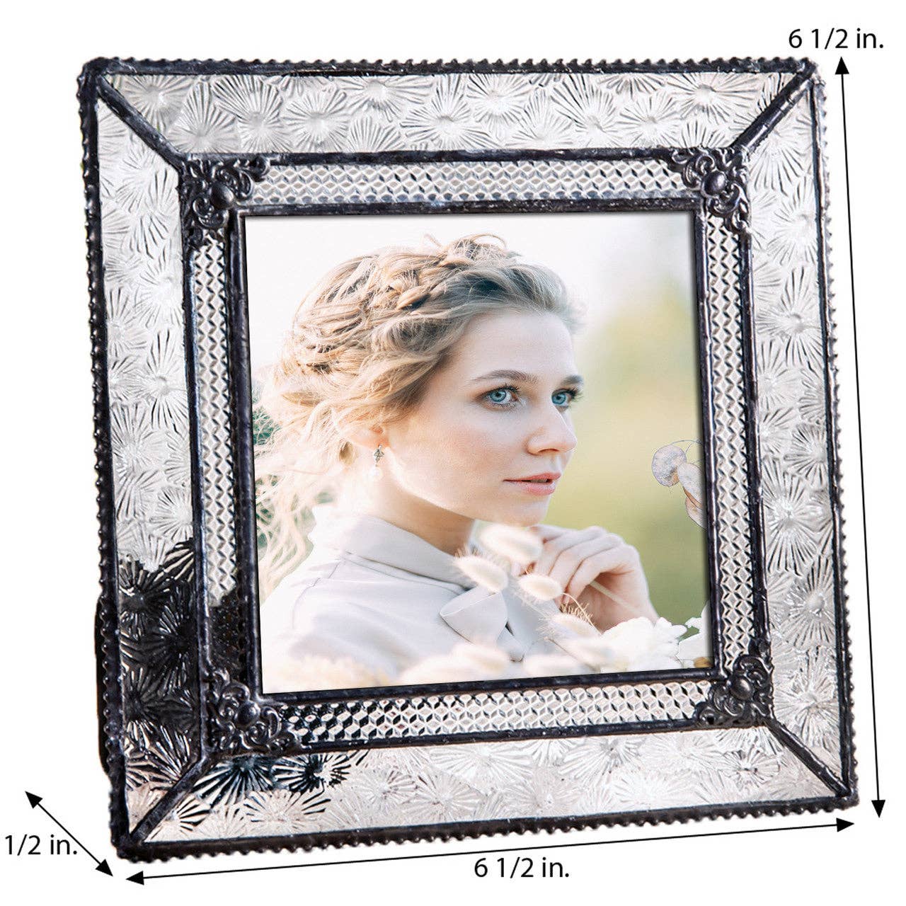5x7 Florentine Vintage Glass Frame