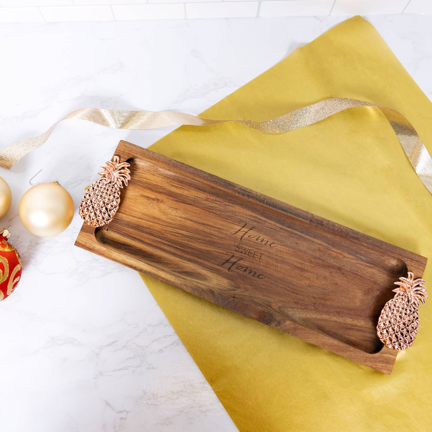 Pineapple Home Sweet Home - 14.25" Acacia Serving Board