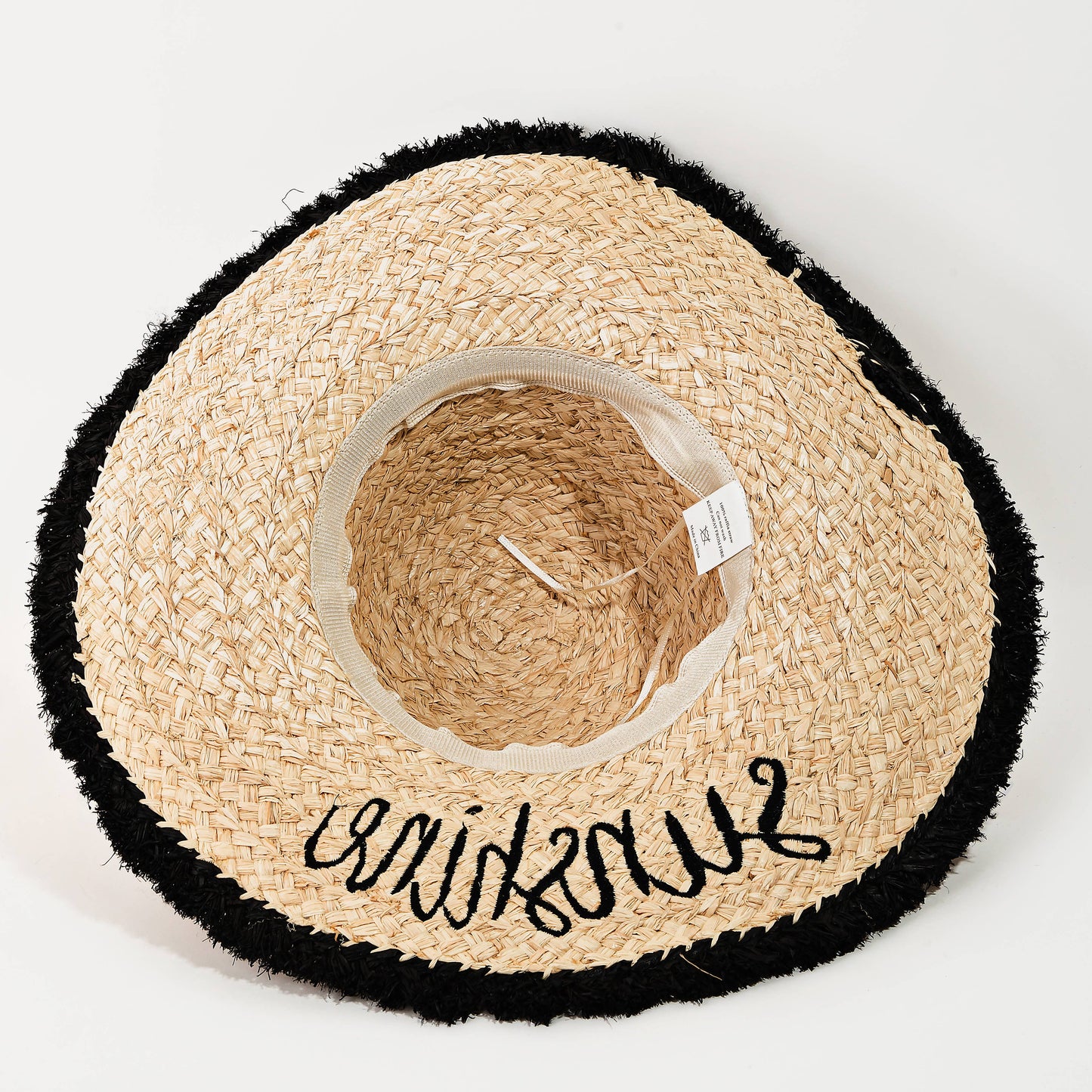 Sunshine Text Straw Hat: BK