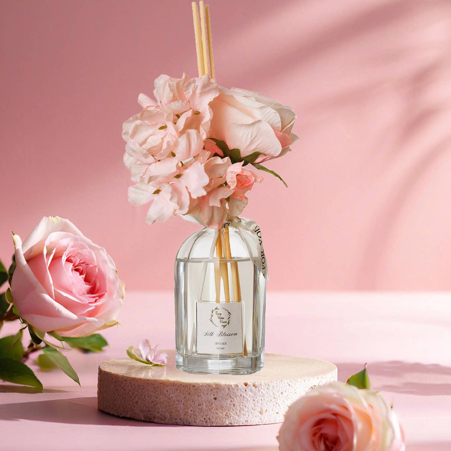 Reed Diffuser Sets Faux Flowers 120Ml / 4.05 FL oz - Fleur d’ Jardin: Fleur d’ Jardin