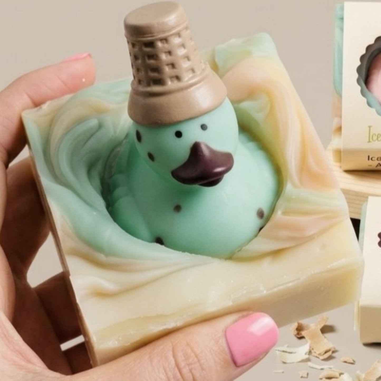 Ice Cream Suds Handmade Novelty Soap Bar VEGAN Summer