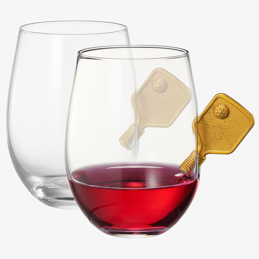 Pickleball Stemless Wine Glasses | Set of 2