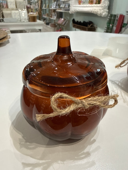 Glass Pumpkin Candle