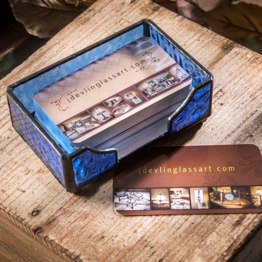 Crd 111-2 Blue Glass Cardholder