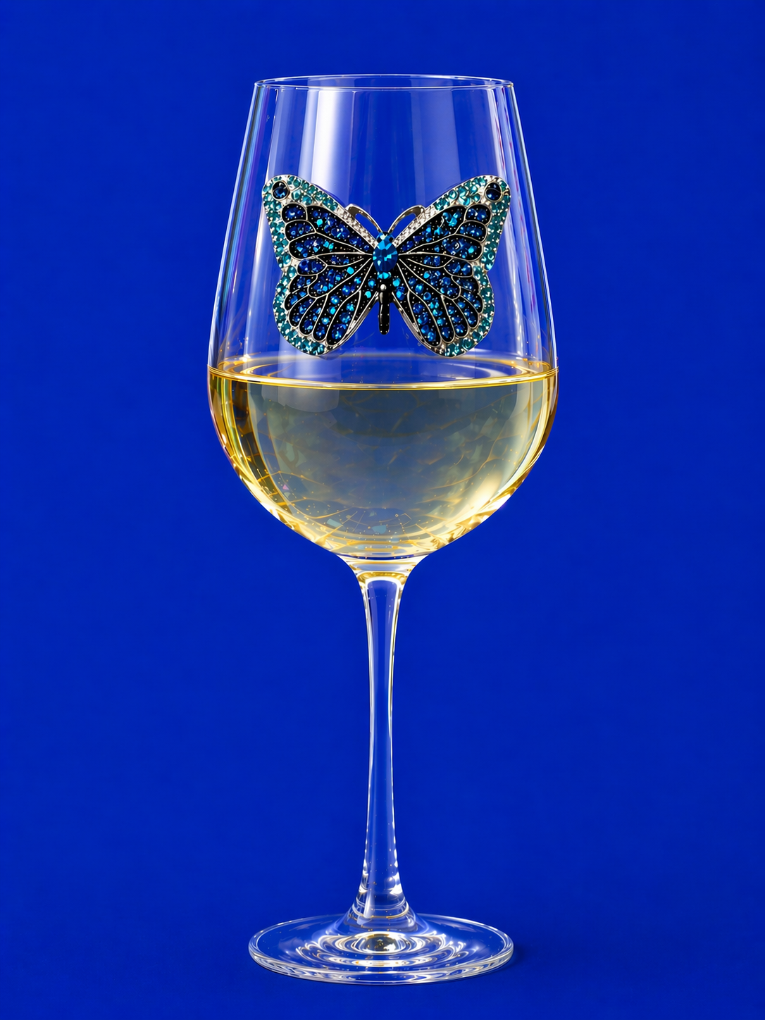 Blue Butterfly Stemmed