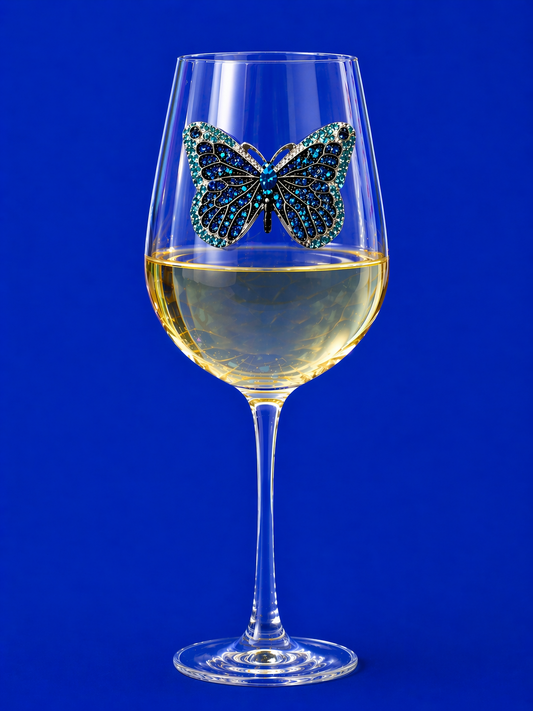 Blue Butterfly Stemmed