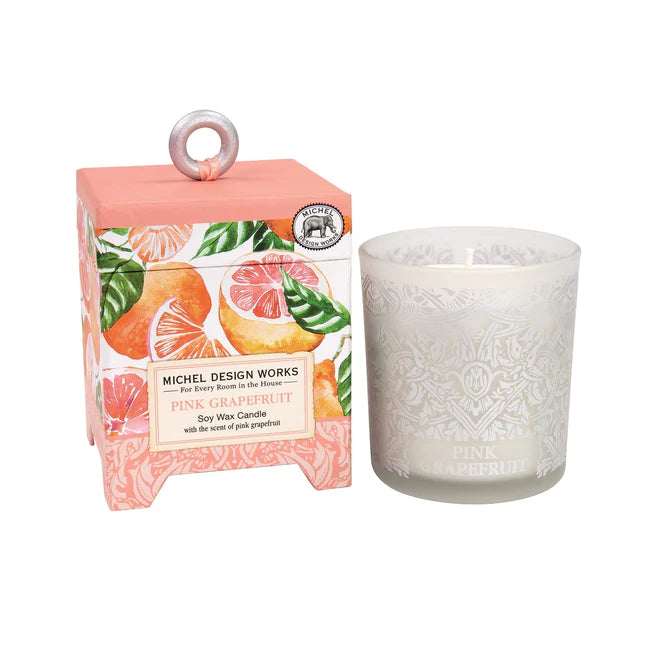 Pink Grapefruit Boxed Candle