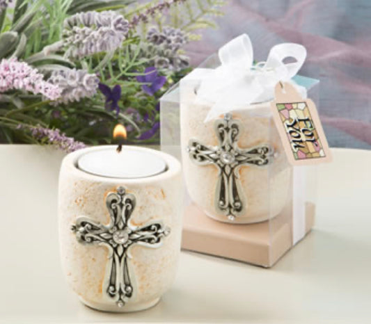 Cross Tea Light Candle Holder