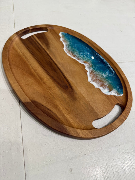 Oval Tray 12x15 Brown