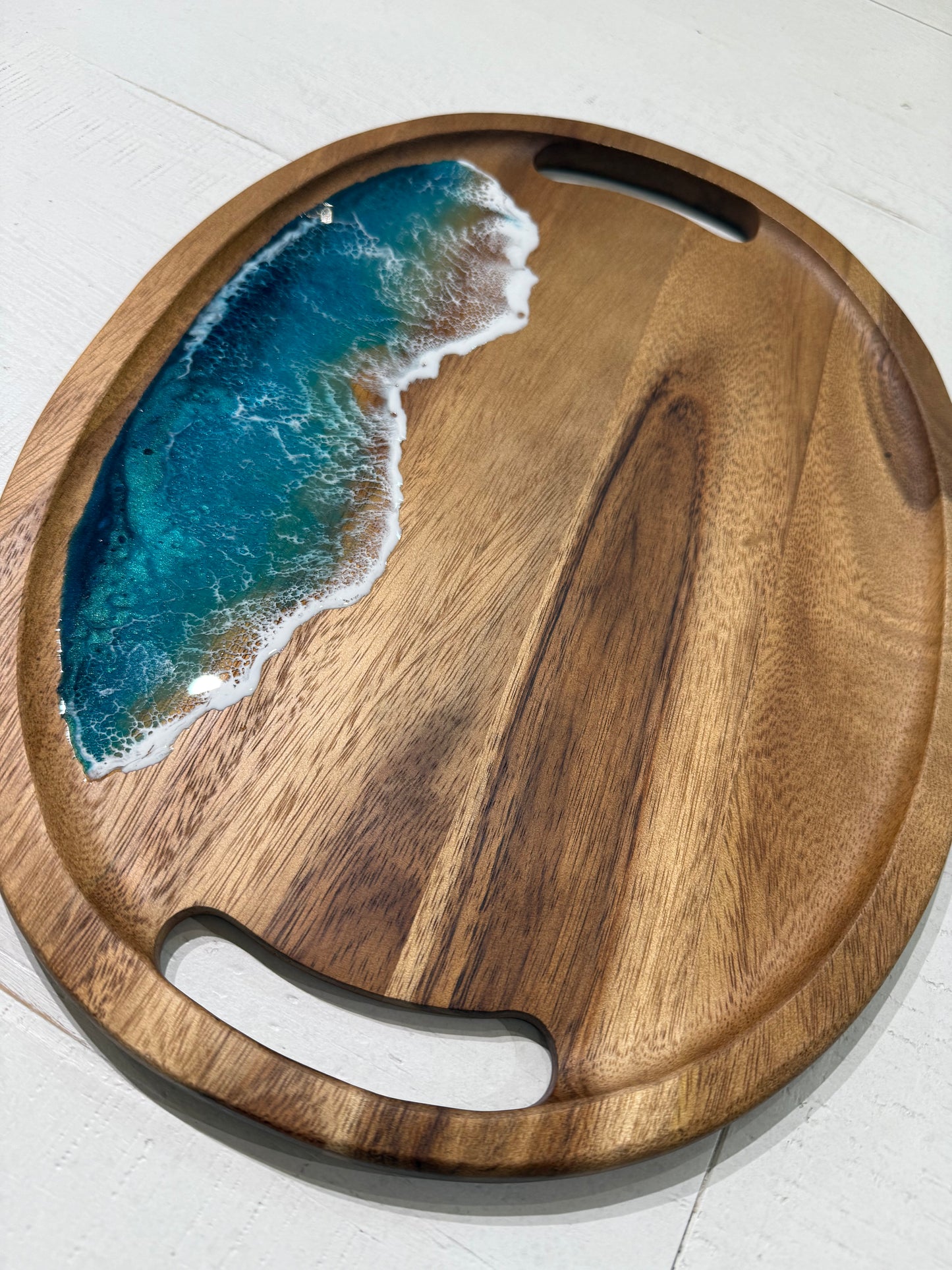 Oval Tray 12x15 Brown