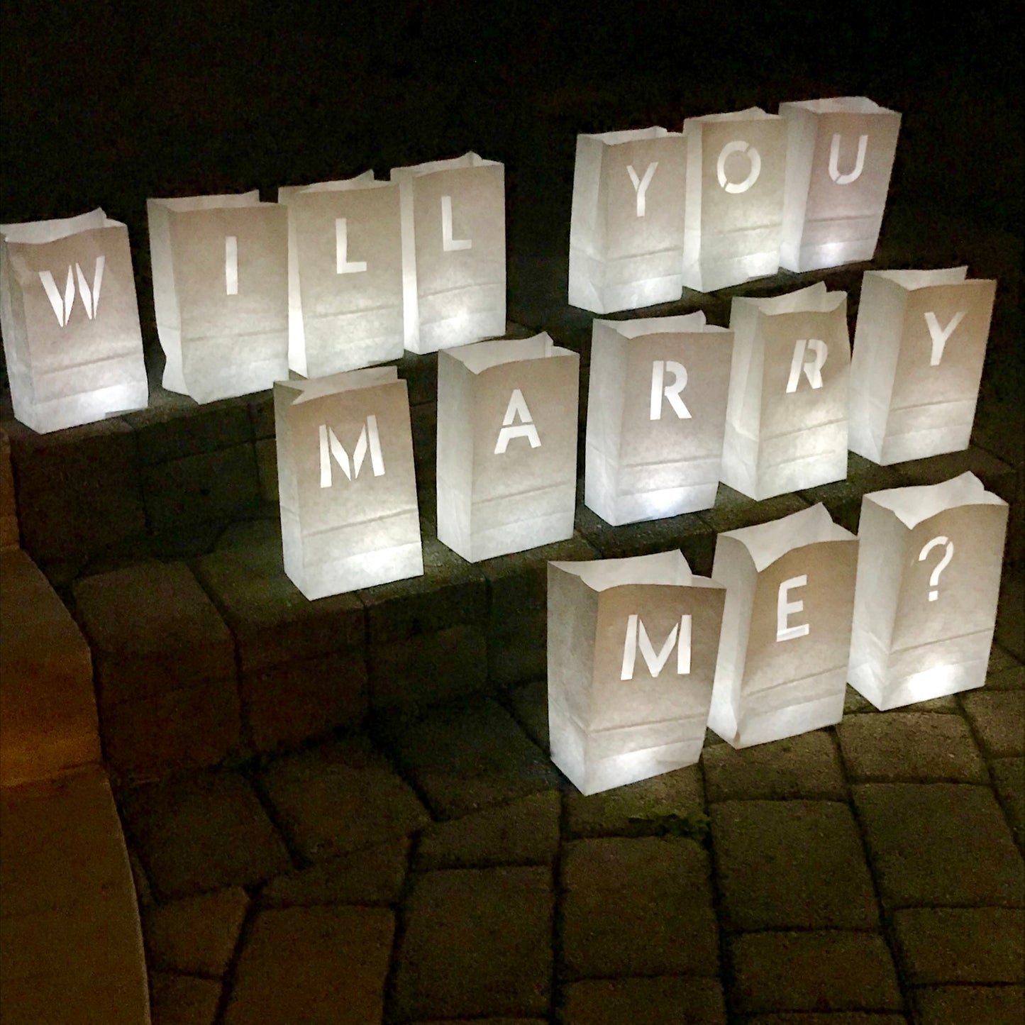 Will You Marry Me Proposal Bag Lantern