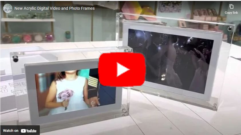 7″ Clear Acrylic Cable Loaded Digital Video/Photo Frame
