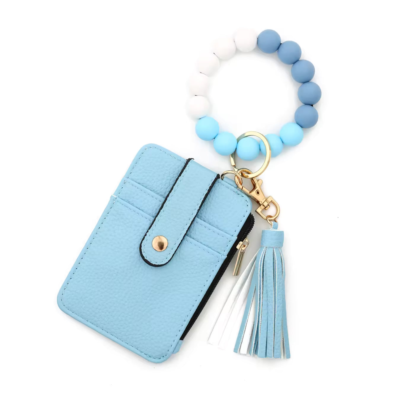 Wallet Beaded Wristlet with Tassel
