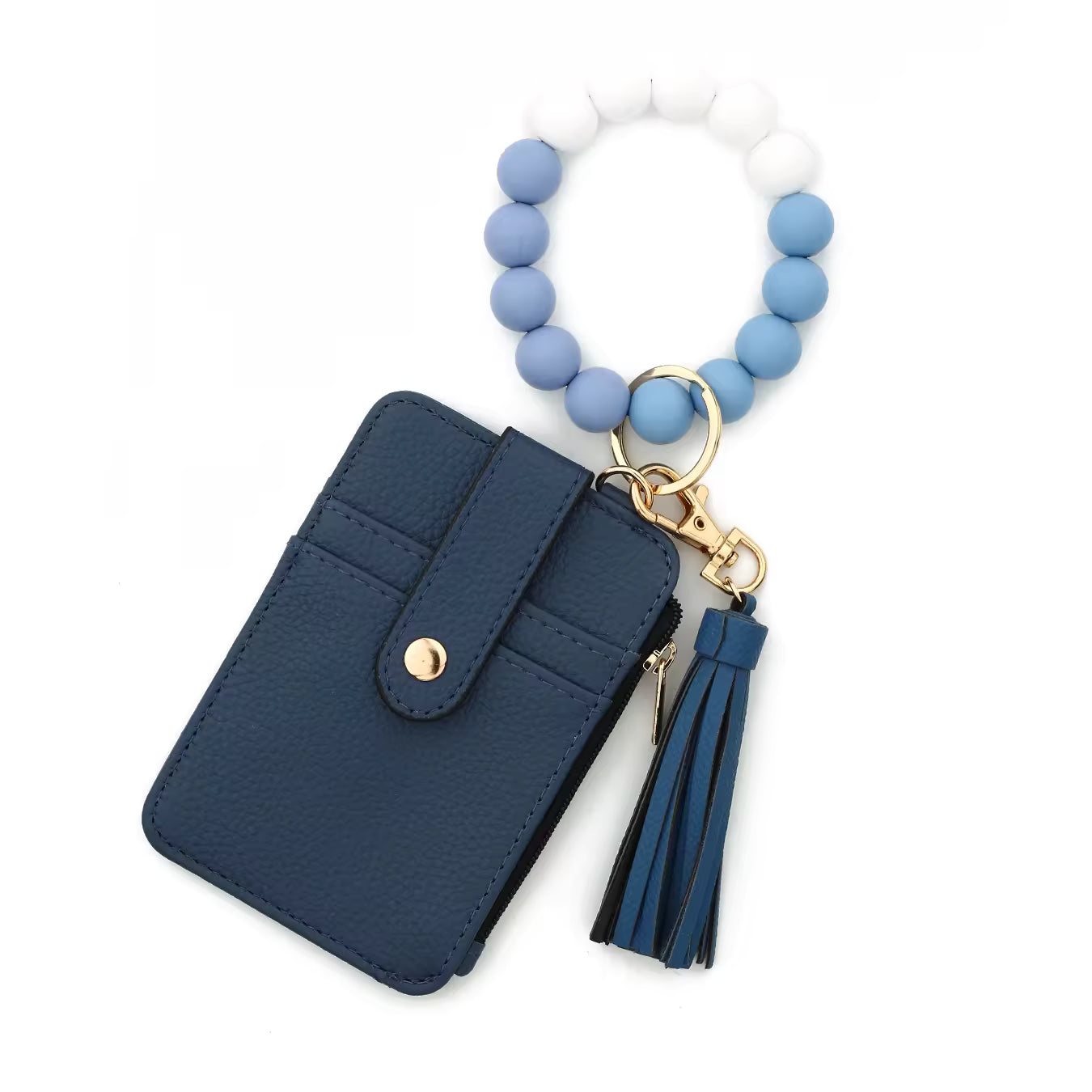 Wallet Beaded Wristlet with Tassel