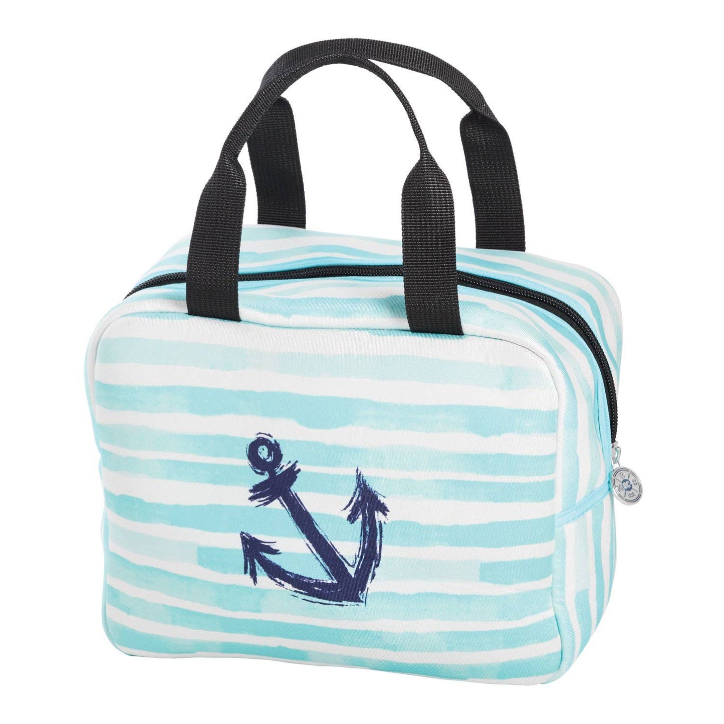 Anchor Stripe Blue Lunch Cooler Bag