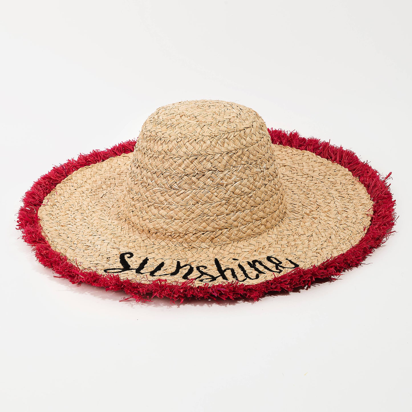Sunshine Text Straw Hat: BK