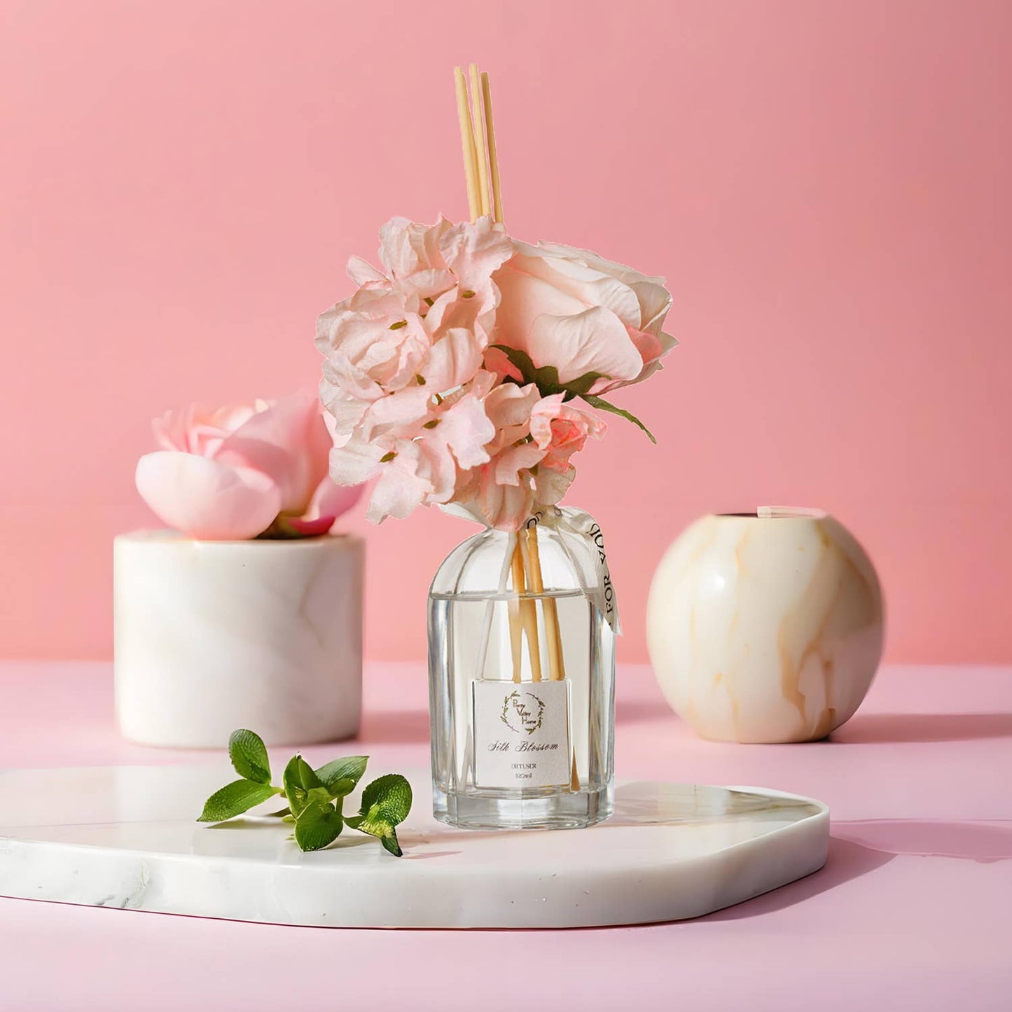 Reed Diffuser Sets Faux Flowers 120Ml / 4.05 FL oz - Fleur d’ Jardin: Fleur d’ Jardin