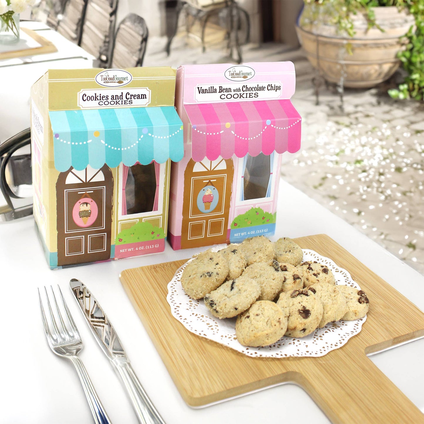 Ice Cream Shop Cookies – Vanilla Bean and Cookies & Cream: Assortment - 6 of each