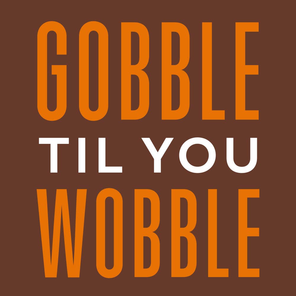 Thanksgiving/Fall Cocktail Napkins Gobble Til You Wobble20ct