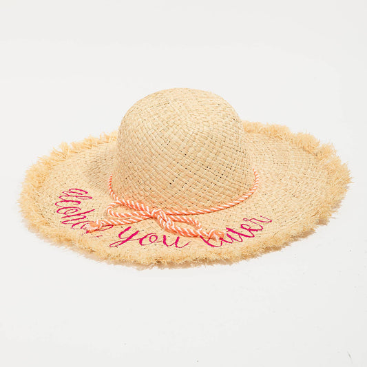 P Alcohol You Later Raffia Sun Hat FU