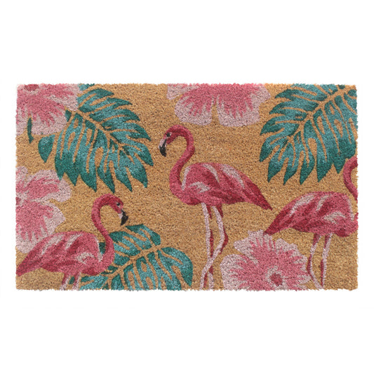 Tres Flamingo Doormat: 18"x30"