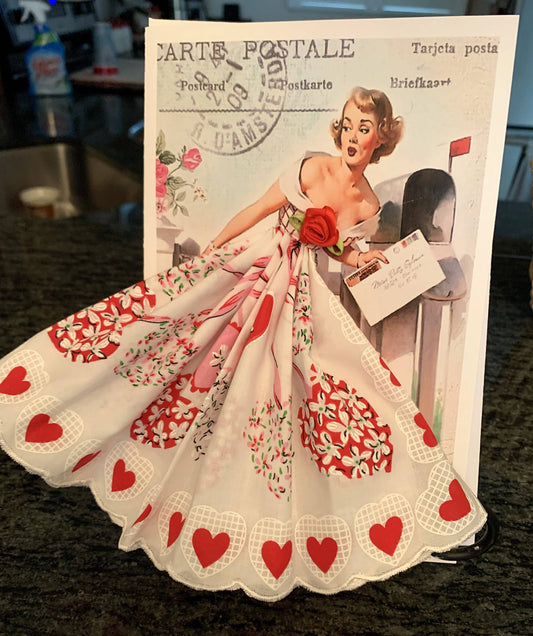 You Have Mail  Pinup Hankie Card