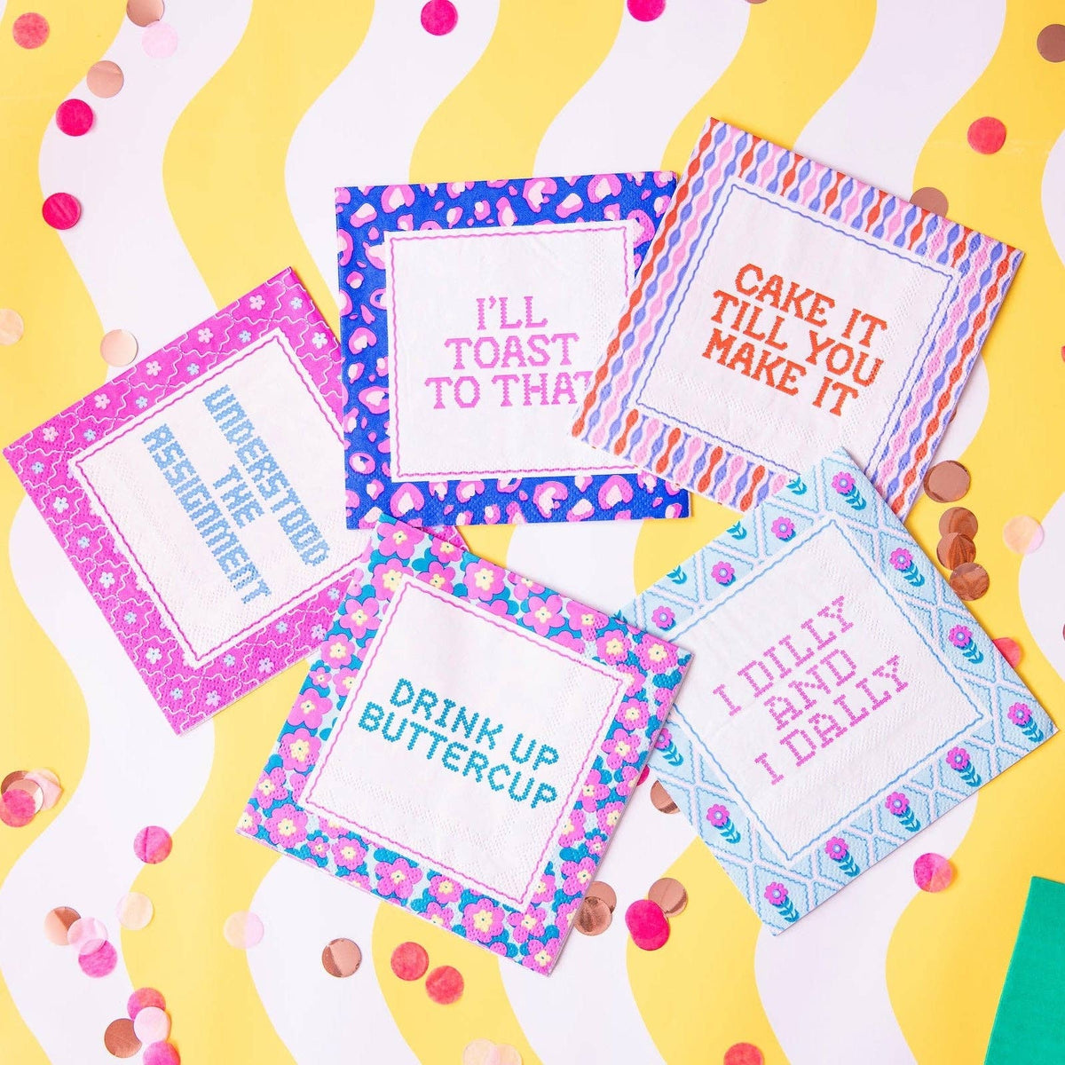 Cheeky Sayings Cocktail Napkin Tray (6 sayings)