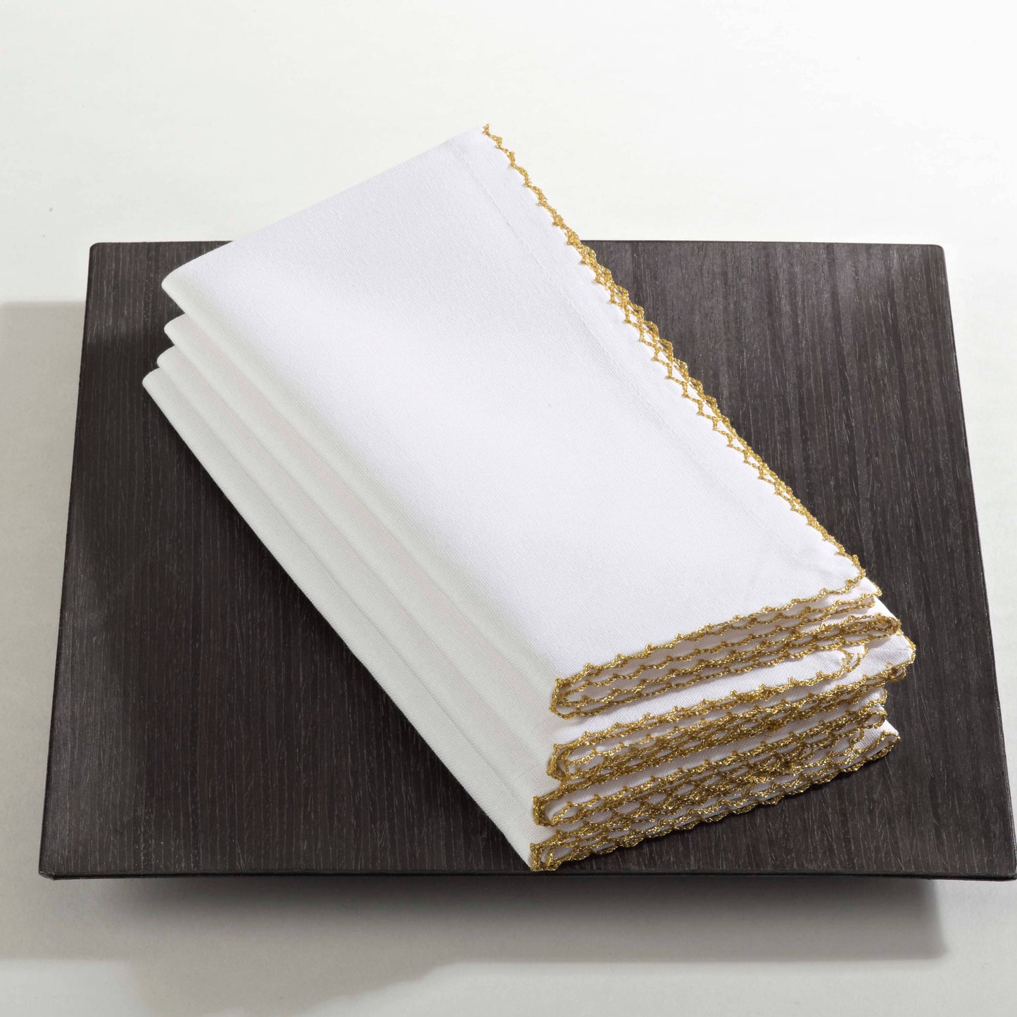 Whip Stitched Napkin: Silver / 18"