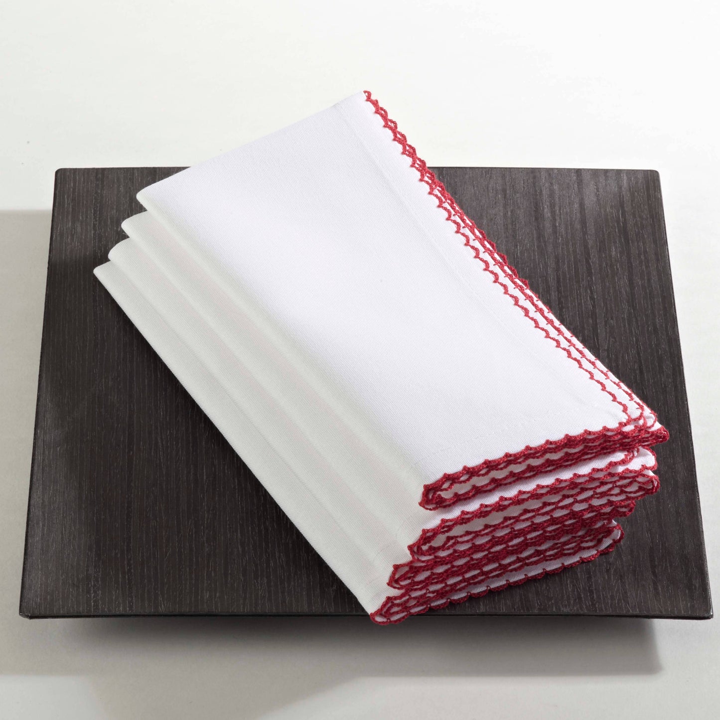 Whip Stitched Napkin: Silver / 18"