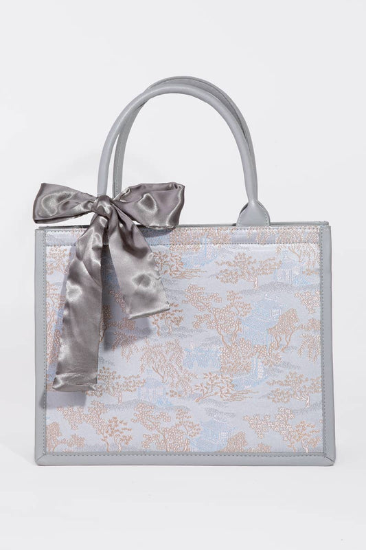 Embroidered Flower Square Bag: GR