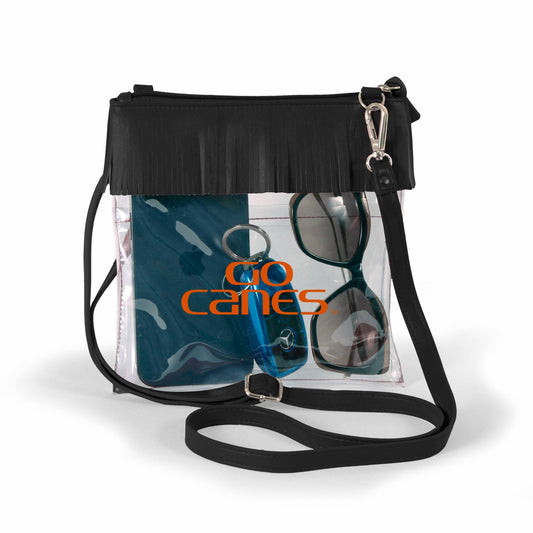 Miami Clear crossbody with fringe by Desden: Default Value