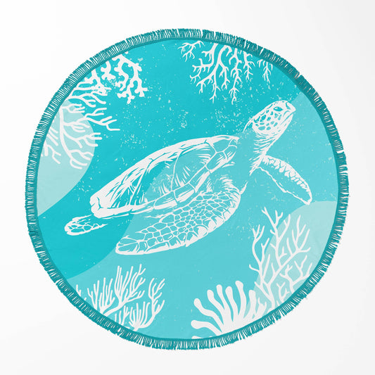 Turtle Bay - 60" Round Beach Towels