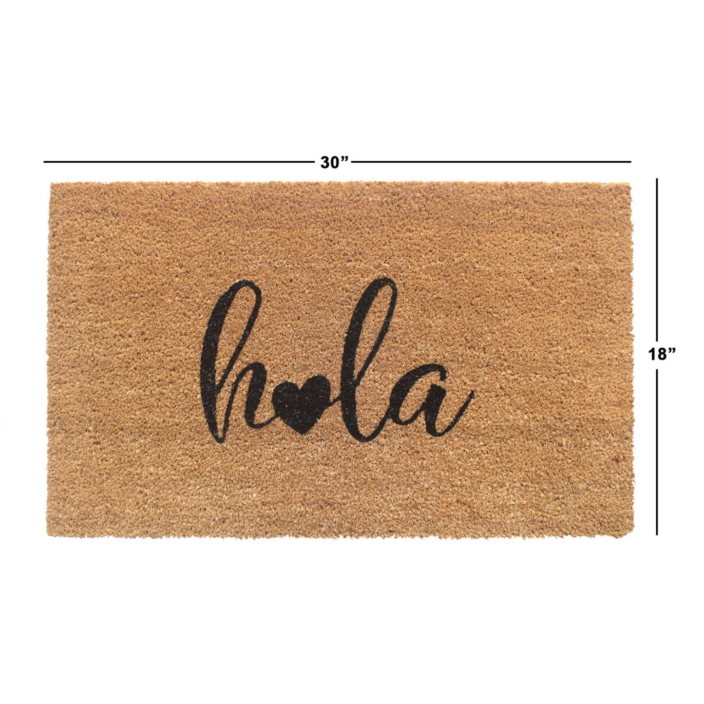 Hola Heart Doormat: 18"x30"