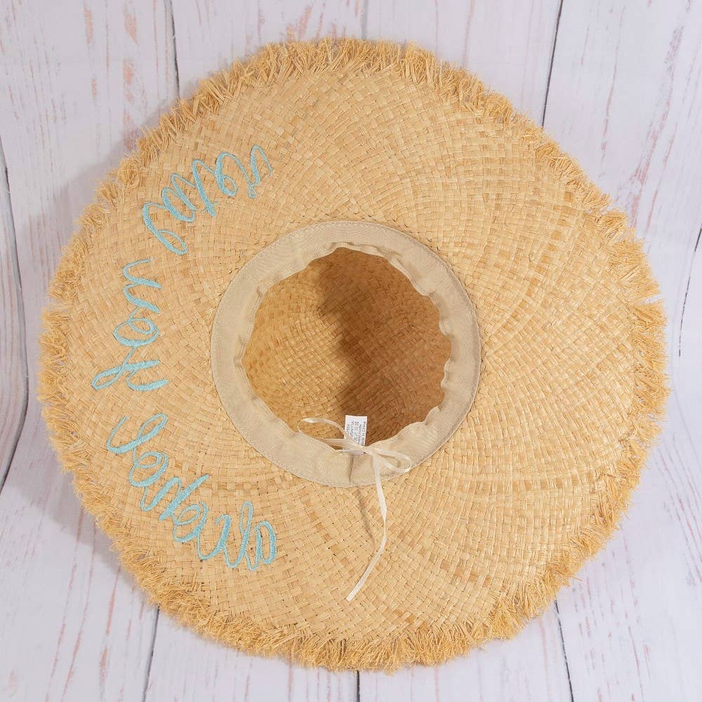 Alcohol You Later Raffia Sun Hat: BL