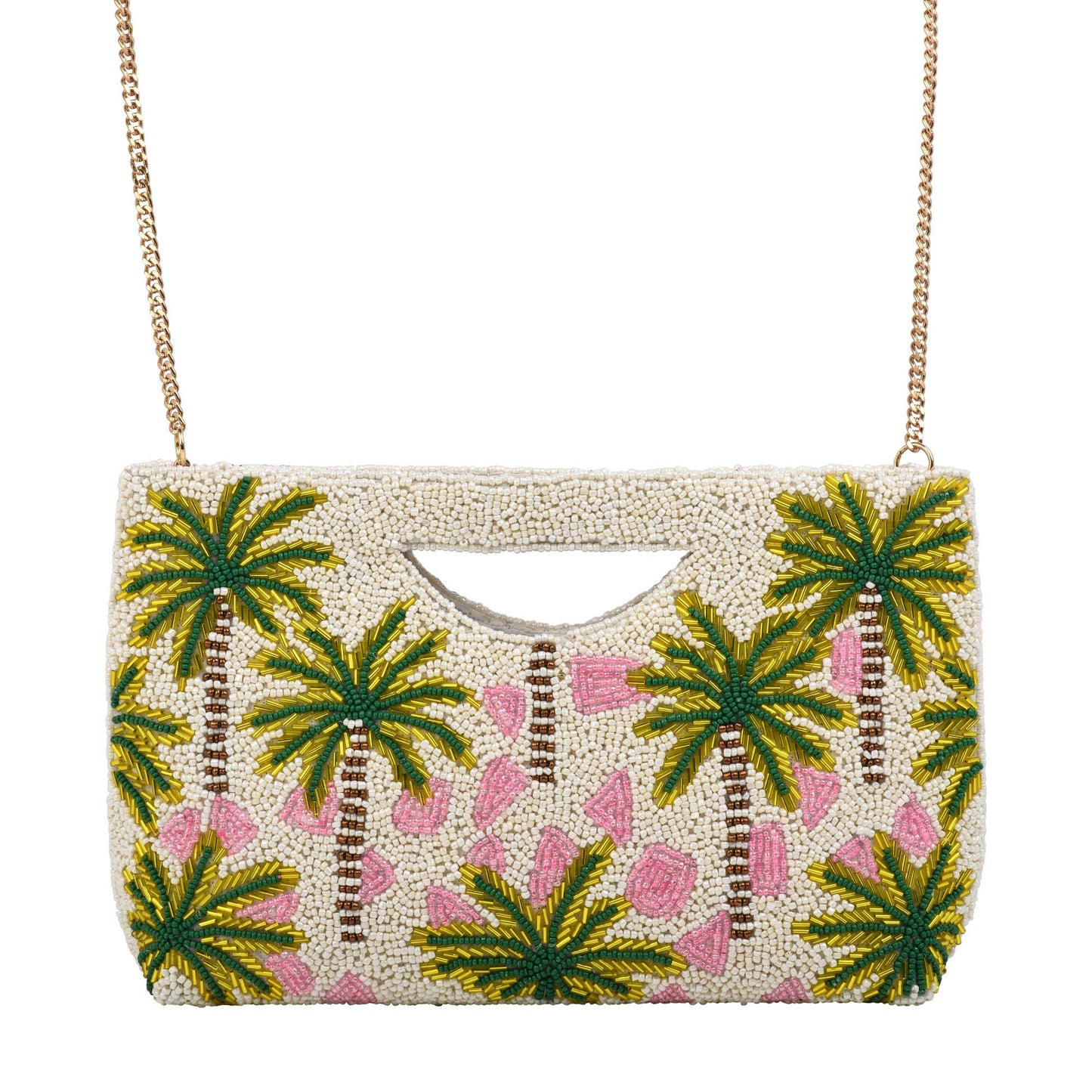 Palms Half Moon Clutch