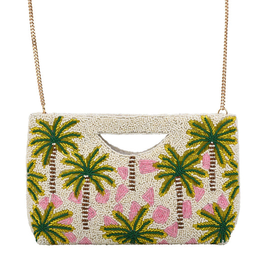 Palms Half Moon Clutch