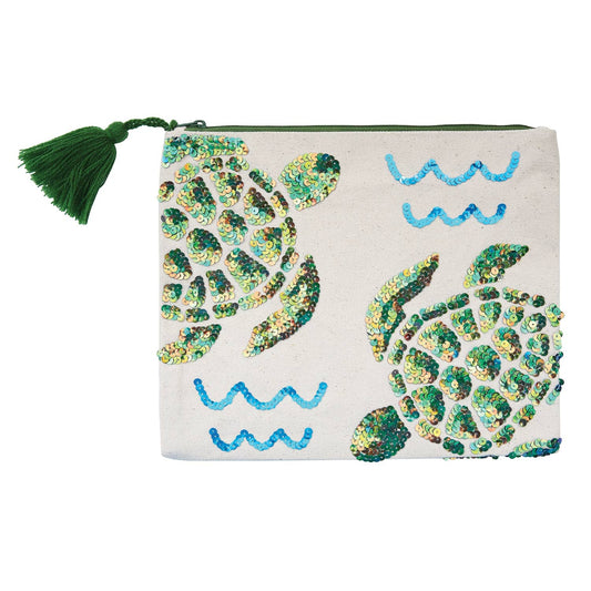 Green Sea Turtle Zipper Pouch Bag