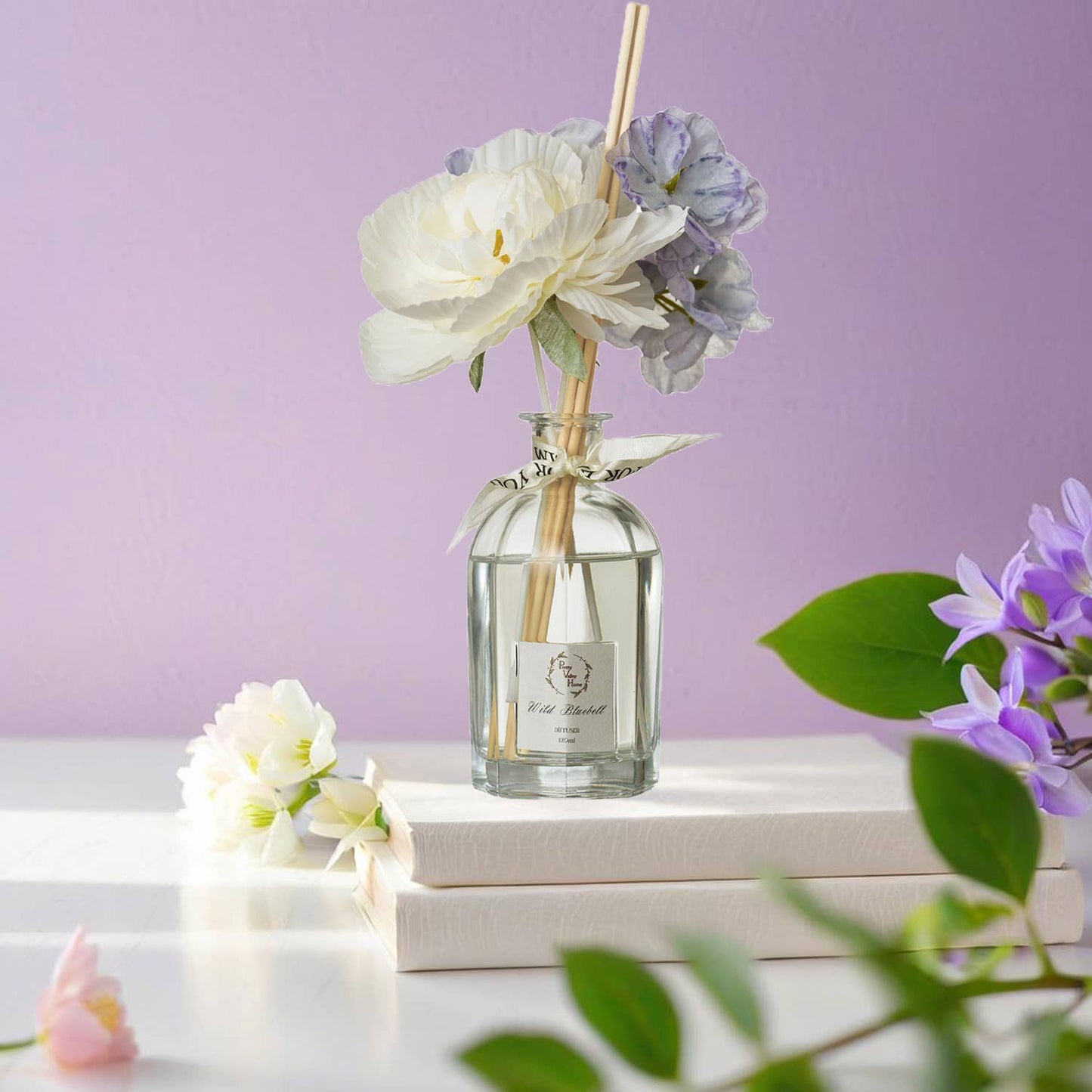 Reed Diffuser Sets Faux Flowers 120Ml / 4.05 FL oz - Fleur d’ Jardin: Fleur d’ Jardin