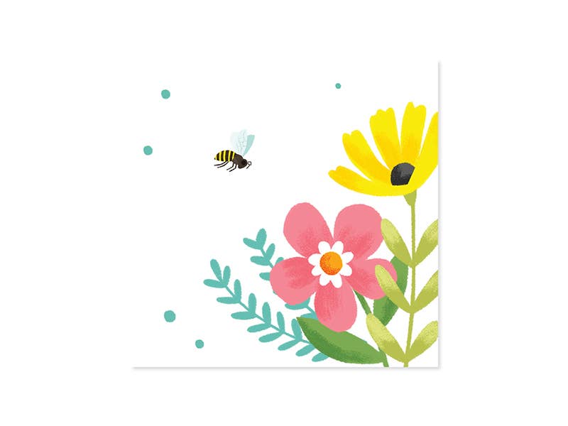 Bees And Flowers Birthday Pop-Up Card