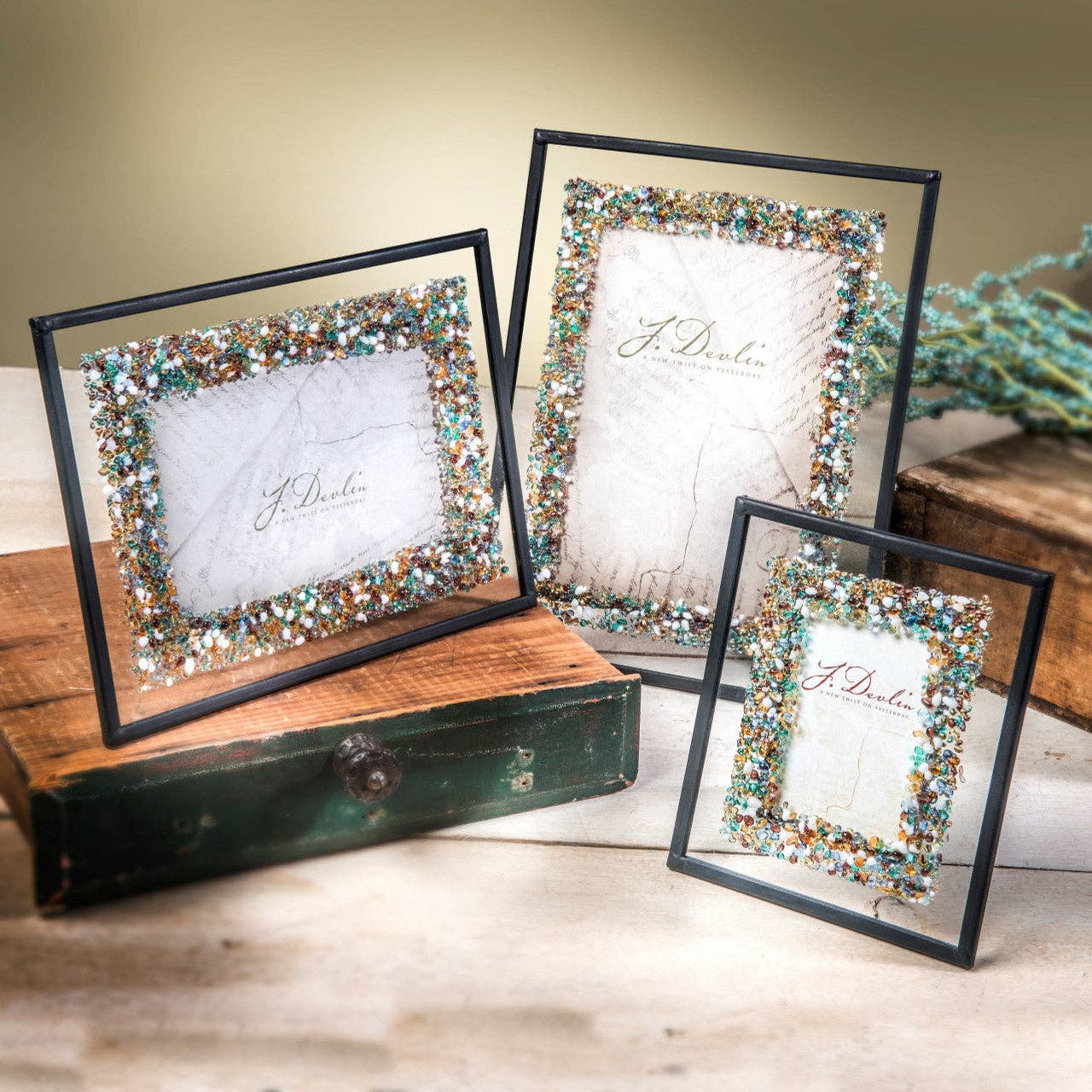 Fused Glass Chips Frame 5x7