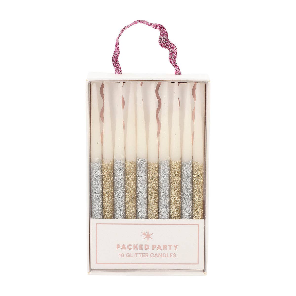 Metallic Glitter Birthday Candles (set of 10)