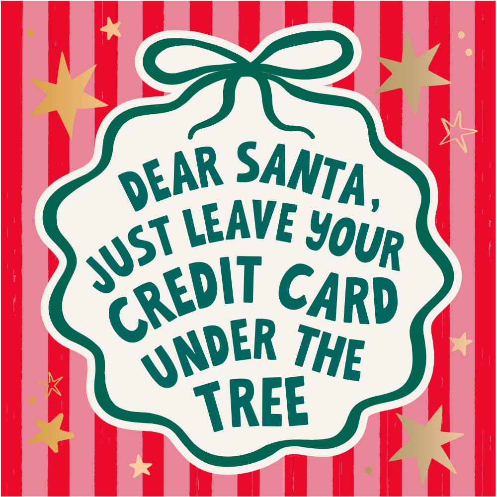 Holiday Cocktail Napkins | Credit Card