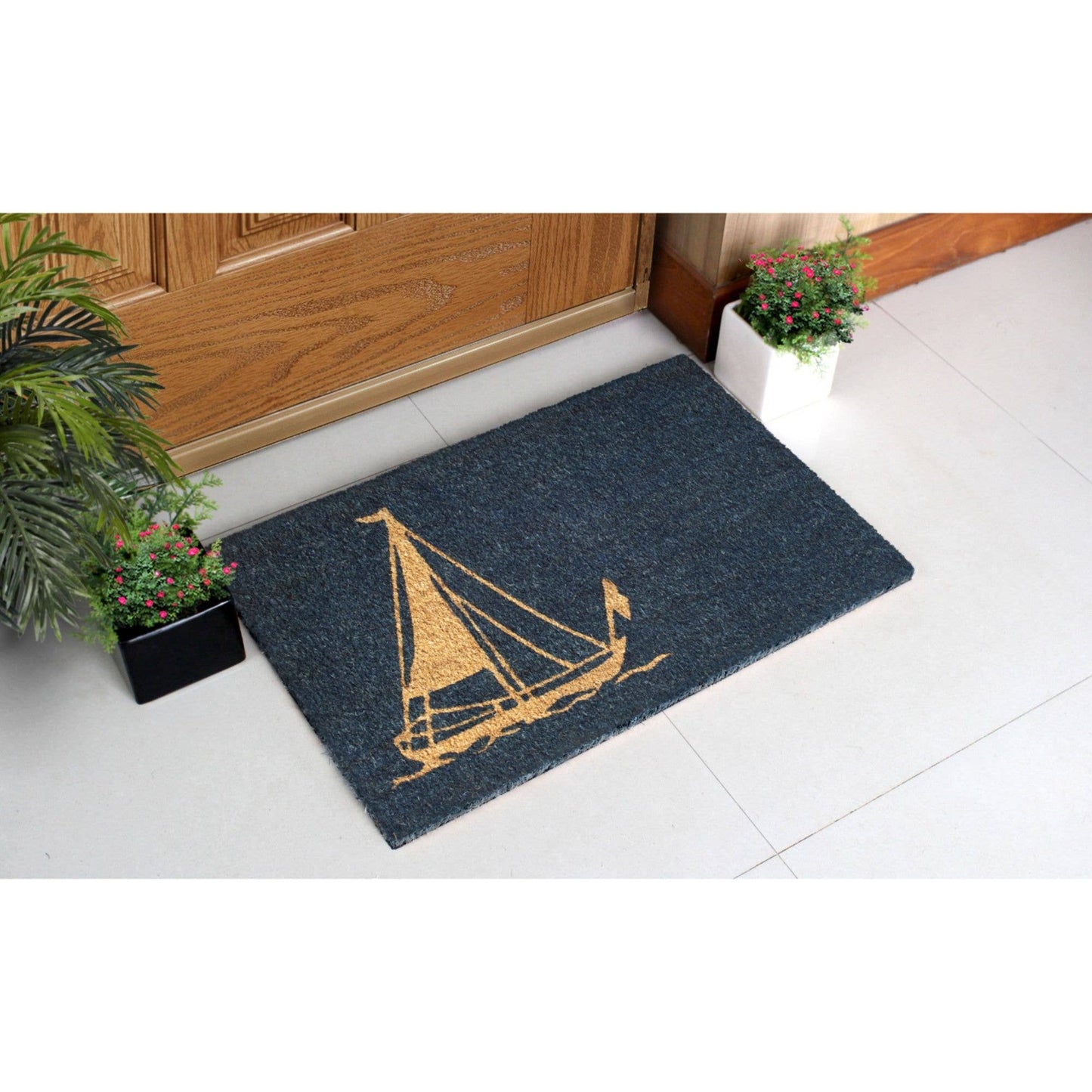 Sailboat Doormat, 18" x 30"